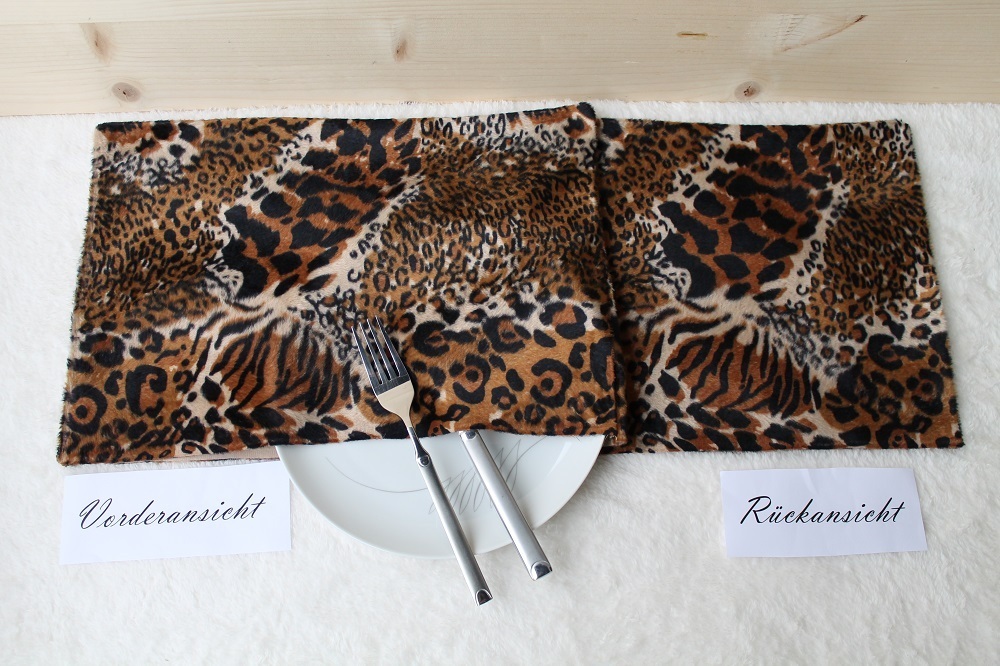 Tischset mit Innenlasche  Leopard